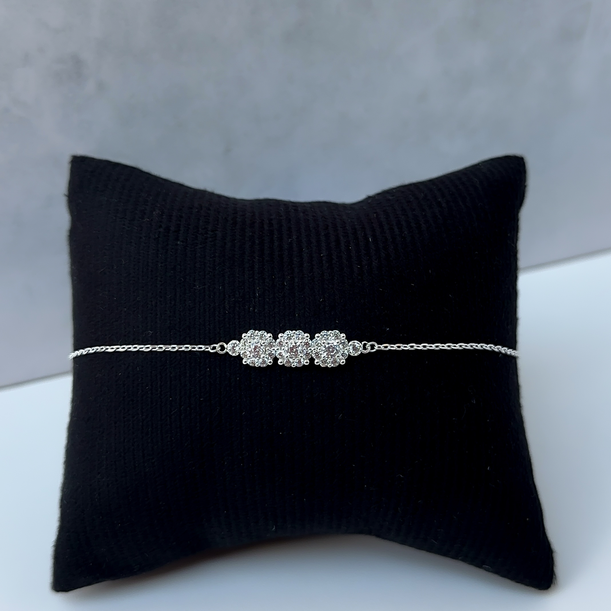Pulseira 3 Pedras cravejadas